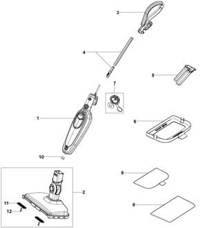 Default Diagram and Parts List for SM1610 Type 1 Black and Decker 
